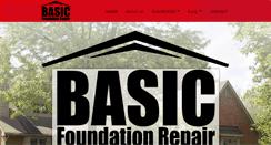 Desktop Screenshot of basicfoundationrepair.com