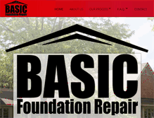 Tablet Screenshot of basicfoundationrepair.com
